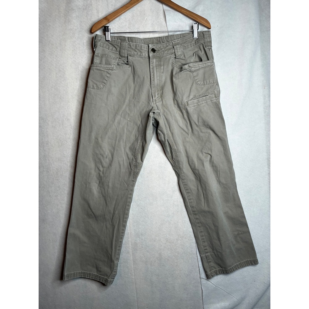 Noble Outfitters Mens Canvas Work Pants Khaki Tan Straight Leg‎ 34x28 Utility